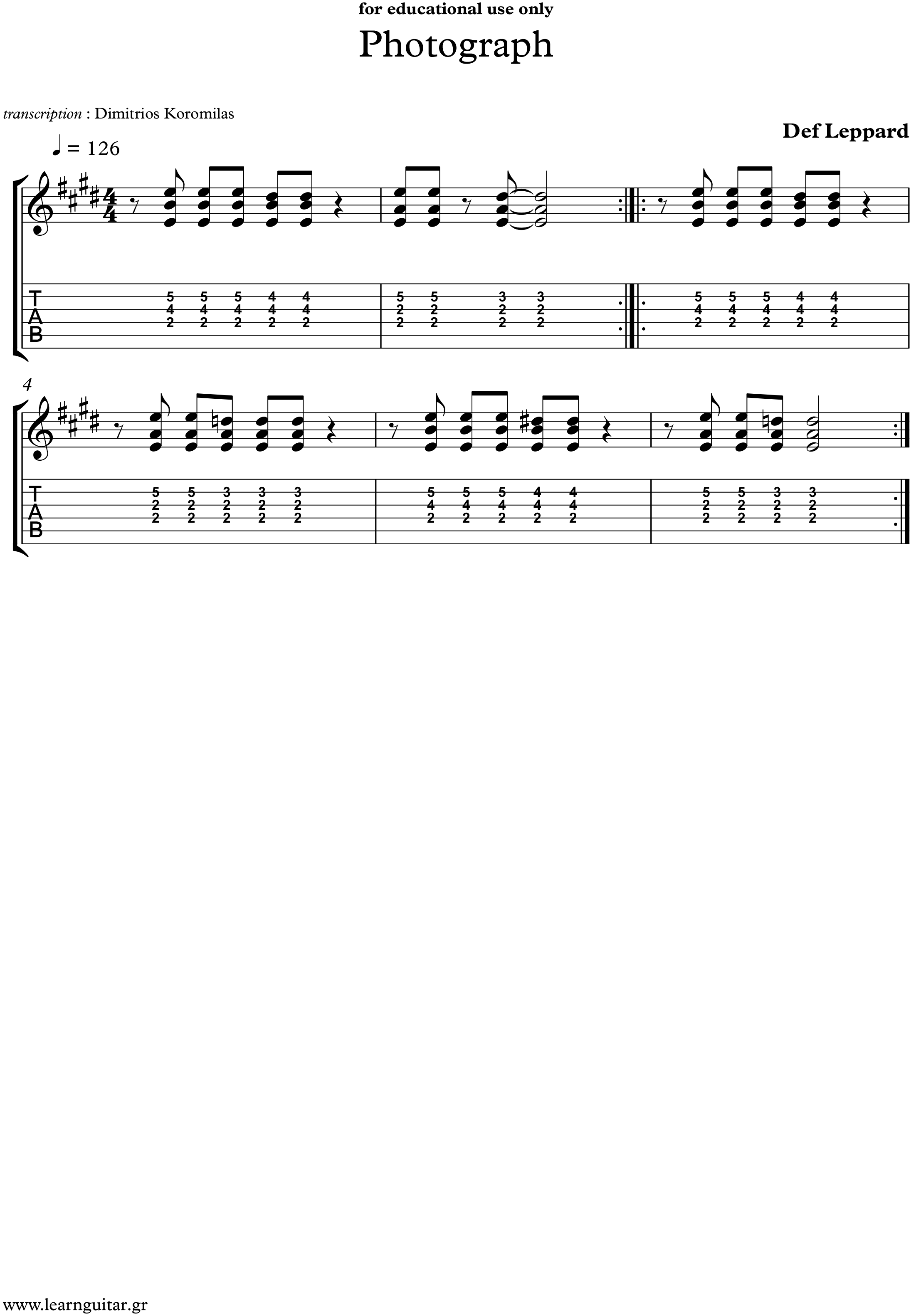 Riff of the Month May 2021 / Def Leppard “Photograph” Μαθήματα